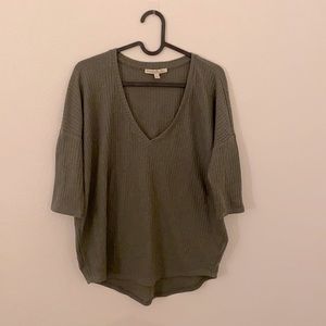 Express olive v neck top